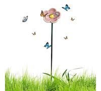 Bee Watering Station for Garden, Ceramic Flower Shape Bee Waterer Butterfly Baths Watering Station for Outdoor Patio Yard