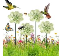 Bee Watering Station for GardenCeramic Waterer, Flower Shape Bee Waterer