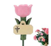 Bee Watering Station - Resin Flower Shaped Outdoor Drinking Decor, Hummingbird Feeder with Multi Petal Water Basin Design, Garden Bee Hydration Dish, Decorative Wildlife Support Accessory