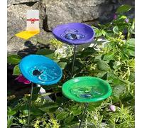 Bee Watering Station with Glass Marbles, Hummingbird Feeders for Outdoors, Butterfly Puddler Pollinator Drinking Cups, Bee Baths Attractors Bird Water Feeder, Garden Courtyard Hive Decor(3PCS-A)