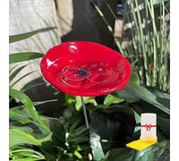 Bee Watering Station with Glass Marbles, Hummingbird Feeders for Outdoors, Butterfly Puddler Pollinator Drinking Cups, Bee Baths Attractors Bird Water Feeder, Garden Courtyard Hive Decor(D)