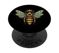 Bee With Crown Graphic For Beekeepers And Queens PopSockets PopGrip Adhésif