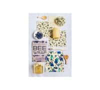 Bee wrap - Emballage alimentaire réutilisable 6 feuilles - Nature noir et blanc