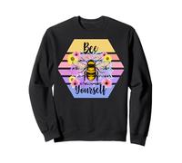Bee Yourself Retro Floral Bourdon Tournesol Honeybee Sweatshirt