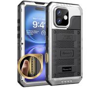 Beeasy Coque Étanche iPhone 16 Etui Argent IP68, Waterproof, Métal, Antichoc, 360 Intégrale, Incassable, Protège-écran Intégré, Militaire Protection, Extérieur, Chantier