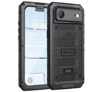 Beeasy Coque Étanche pour iPhone 17 Air IP68 Waterproof Métal Antichoc, 360 Intégrale Incassable Coque avec Protège-écran Intégré, Militaire Protection Etui de Extérieur Chantier, Noir