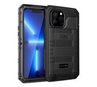 Beeasy Coque pour iPhone 13 Pro Max Antichoc, 360 Intégrale Étanche Etui Militaire avec Protecteur d'écran Intégrée, Metal Robuste Armure Résistant Antipoussière Housse pour iPhone 13 Pro Max, Noir