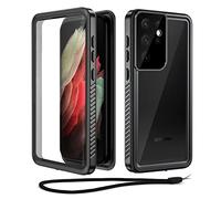 Beeasy Coque pour Samsung Galaxy S21 Ultra Étanche IP68, Protection Écran et Caméra Intégrés, 360° Militaire Antichoc Résistante Coque, Intégrale Blindé Anti-Poussière Indestructible Étui, Noir