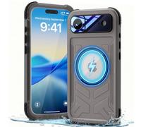 Beeasy Magnétique Coque pour iPhone 17 Air Étanche Antichoc - Compatible MagSafe, Protection IP68 Waterproof 360 Intégrale Antichoc, Protection Écran & Caméra Intégrée Double Case, 6.5” Noir