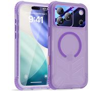 Beeasy Magnétique Coque pour iPhone 17 Pro Étanche Antichoc - Compatible MagSafe, Protection IP68 Waterproof 360 Intégrale Antichoc, Protection Écran & Caméra Intégrée Double Case, 6.3” Violett