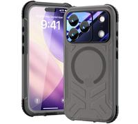 Beeasy Magnétique Coque pour iPhone 17 Pro Max Étanche Antichoc - Compatible MagSafe, Protection IP68 Waterproof 360 Intégrale Antichoc, Protection Écran & Caméra Intégrée Double Case, 6.9” Noir