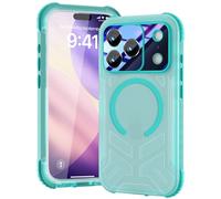 Beeasy Magnétique Coque pour iPhone 17 Pro Max Étanche Antichoc - Compatible MagSafe, Protection IP68 Waterproof 360 Intégrale Antichoc, Protection Écran & Caméra Intégrée Double Case, 6.9” Bleu