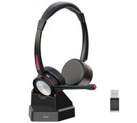 Beebang Casque Audio Bluetooth avec microphone pour PC, casque sans fil avec adaptateur USB et station de charge, 40 heures de temps de conversation, casque sans fil pour bureau, ordinateur