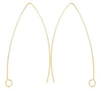 Beebeecraft 1 boîte de 10 crochets de Boucles D'Oreilles en Forme de V Plaqué Or 18 carats 925 crochets de Boucle D'Oreille en Argent Sterling de 36~39 mm Fils D'Oreille Accessoires de Boucles