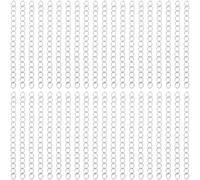 Beebeecraft 1 boîte de 100 brins de Chaîne D'Extension de Bracelet 304 rallonges de Chaîne en Acier Inoxydable Chaînes D'Extrémité en Argent Chaînes D'Extension de Bijoux pour (47~53mm)