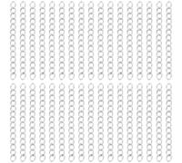 Beebeecraft 1 boîte de 100 brins D'Extension de Chaîne en Argent Chaînes D'Extrémité de Bracelet 304 chaînes D'Extension en Acier Inoxydable Rallonges de Chaîne de Bijoux pour la Fabrication (40mm)