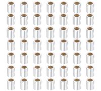 Beebeecraft 1 boîte de 100 Perles à Écraser en Argent Sterling 925 Petits Tubes D'Espacement Perles D'Arrêt Lâches pour la Fabrication de Bijoux Boucles d'oreilles Bracelets et Colliers.