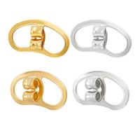 Beebeecraft 1 boîte de 12 fermoirs de Boucles d'oreilles de Rechange Plaqués Or 18 carats et Platine Bouchons de Boucles d'oreilles Papillon Grand Support de Boucle d'oreille Support de Verrouillage
