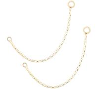 Beebeecraft 1 Boîte de 20 Pièces Boucles d'oreilles Connexion Chaîne 1.7 Pouces Véritable Laiton Plaqué Or 18K Convertible Pendentif Chaîne Pendentif Pendentif Chaîne Lien pour Double Perforation DIY