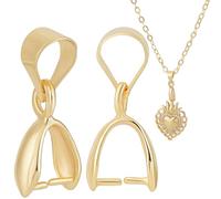 Beebeecraft 1 boîte de 30 fermoirs à Pince Plaqués Or 18 carats à Clipser pour Pic à Glace Pince à Pince Connecteurs de Fermoirs Pendentif Breloque pour la Fabrication de Bijoux Colliers à Faire Soi