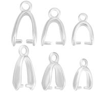 Beebeecraft 1 boîte de 30 pièces 3 tailles 925 pendentifs Plaqués Argent Sterling Pinces à Pince Pince à Pince Fermoirs Connecteurs Breloque pour la Fabrication de Bijoux de Collier à Faire Soi Même