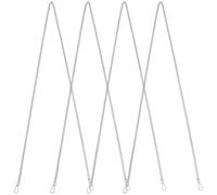 Beebeecraft 1 boîte de 4 chaînes de Suspension pour Vitrail de 31.5(6) cm en Acier Inoxydable Attrape Soleil Argenté avec Crochets pour Murs Jardins Cuisines Décoration Extérieure