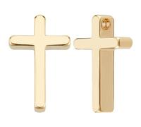 Beebeecraft 1 boîte de 40 breloques Croix en Laiton Plaqué Or 24 carats avec Trou pour la Fabrication de Bijoux Colliers Bracelets Loisirs Créatifs