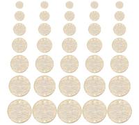 Beebeecraft 1 boîte de 56 connecteurs de Liens Ronds Plats en Véritable Plaqué Or 24 carats Breloques de Connecteur de Bijoux Pendentifs de Lien D'Étiquette Vierge pour la Fabrication de Bijoux