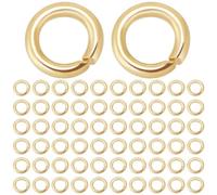 Beebeecraft 1 boîte de 600 Anneaux Ouverts de 4 mm en Acier Inoxydable Plaqué Or 18 carats avec Boucle Unique Petits Cadres Circulaires Connecteurs de Joints Toriques pour la Fabrication de Bracelets