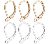 Beebeecraft 100 crochet de Boucle D'Oreille à Levier 2 couleurs Plaqué Or 18 carats et 925 crochets en Argent Sterling en Acier Inoxydable Chirurgical 316L pour la Fabrication de Bijoux