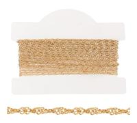 Beebeecraft 16.40 pieds (5 m)/Chaînes de Corde de Carte 304 chaînes de Singapour de Vague D'Eau D'Acier Inoxydable pour la Fabrication de Bijoux de Bracelet de Collier de Bricolage