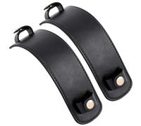 Beebeecraft 2 lot de Bandoulières de Rechange en Cuir Synthétique Noir Amovibles en Similicuir avec Bouton en Alliage Protection de Sac Poignée D'Épaule Sangles pour Sacs Fourre Tout Sac à Main