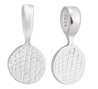 Beebeecraft 2 pendentif à Coller 925 pendentifs en Argent Sterling de 16x8mm pour Colliers avec 1 chiffons de Polissage en Tissu Argenté pour la Fabrication de Bijoux de Carreaux de Verre et