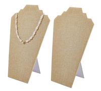 Beebeecraft 2 pièces kaki carton collier affichage bijoux affichage bijoux buste support à vendre et affichage