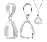 Beebeecraft 30 pièces 925 pinces à Pincer Plaquées Argent Sterling Fermoir à Pince à Glace Pinces à Pinces pour Pendentifs Connecteurs Bélières pour Collier dans la Fabrication