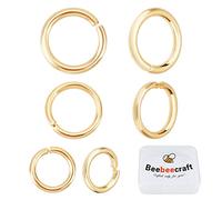 Beebeecraft 300 Stück 4/5/6mm Goldene Biegeringe 24 Karat Vergoldet Offene Biegeringe Für Die Schmuckherstellung Halskette Schlüsselanhänger Gelber Verbinder