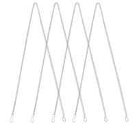 Beebeecraft 4 chaîne de Suspension pour Vitrail de 39cm 201 chaînes en Acier Inoxydable avec Crochet à Clip pour Décoration de Plantes Attrape Soleil pour Jardin Intérieur et Extérieur