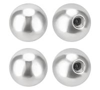 Beebeecraft 4mm Vis à Billes Doseurs 925 Argent Sterling Boule Ronde Bouchons D'Oreille Clous D'Oreille pour Boucle D'Oreille Piercing Fournitures Apprêts