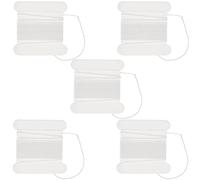 Beebeecraft 5 Cordon de Perles en Soie de 2 m X 0.6mm avec Carte Perles Blanches Naturelles en Soie Pure Cordons Torsadés pour la Fabrication de Bijoux Le Tissage Le Nouage Les Fournitures