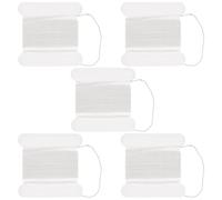 Beebeecraft 5 fil de Soie pour Perles de 2 m X 0.7mm Cordon de Perles en Soie Pure avec Carte Naturel Blanc Pur Perles Torsadées Cordons pour la Fabrication de Bijoux le Tissage le Nouage les
