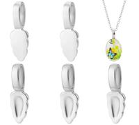 Beebeecraft 6 pièce de Fixations Adhésives 304 connecteurs pour Pendentifs en Forme de Pelle en Acier Inoxydable Fixations Plates pour la Création de Bijoux le Carrelage en Verre et les Loisirs
