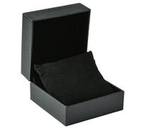 Beebeecraft Boîte à Montres Carrée en Similicuir Noir de 4x4x2.4(5) cm Style Oreiller avec Coussin Amovible Présentoir pour Montres Bracelets Coffret Cadeau pour Hommes et Femmes
