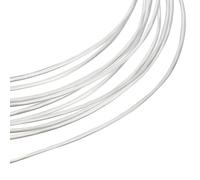Beebeecraft Fil d'argent Rond de 0.6 mm Calibre 22 925 en Argent Sterling 1 m pour Loisirs Créatifs Bijoux avec 2 Chiffons de Polissage en Daim pour L'Enroulement de Fil la Fabrication de Bijoux