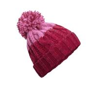 Beechfield B437 Apres Beanie Bonnet d'hiver en tricot Taille unique, Rouge classique/rose véritable, Taille unique