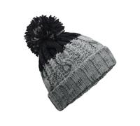 Beechfield B437 Apres Beanie Bonnet d'hiver en tricot Taille unique, Vert clair/noir, Taille unique