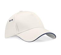 Beechfield B015c Ultimate Casquette à 5 panneaux, visière avec insert de couleur - Gris - Taille Unique