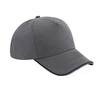 Beechfield B25c Casquette Authentique à 5 Panneaux - Visière Passepoilée