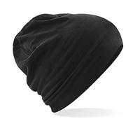 Beechfield Bonnet en Coton Hemsedal, Noir/Noir, Taille Unique Mixte
