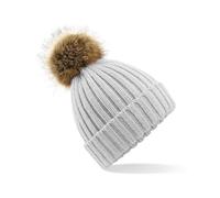 Beechfield Bonnet B412 épais avec Pop Pom en fausse fourrure