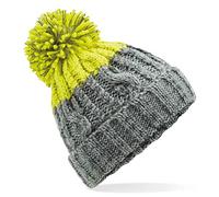 Beechfield Bonnet B437 Après – Gris clair/Citron